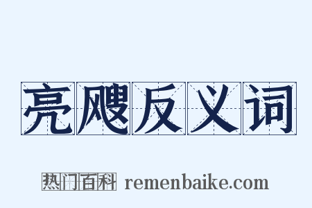 亮飕反义词是什么意思的图片